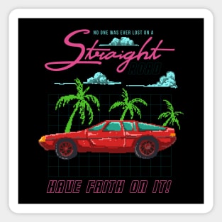 illustration retro 80 s car pixel Sticker